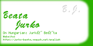 beata jurko business card